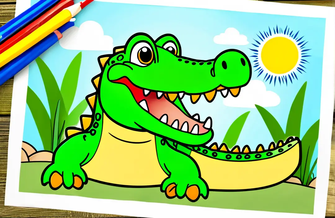 10 Crocodile Coloring Pages For Kids