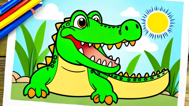 10 Crocodile Coloring Pages For Kids