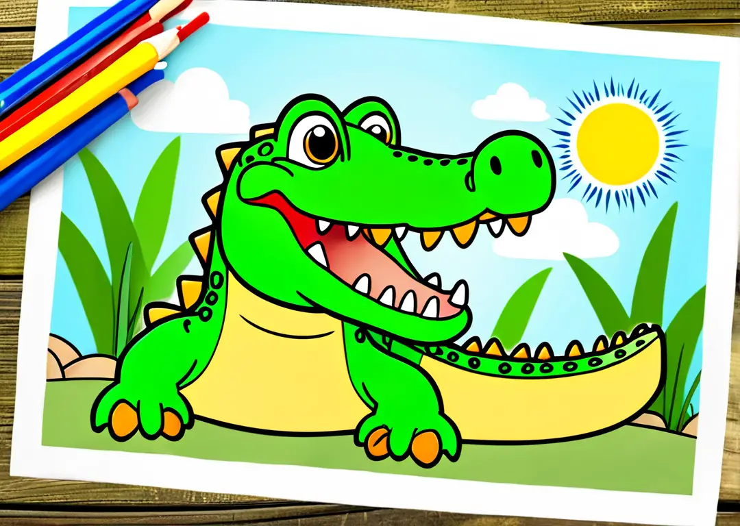 10 Crocodile Coloring Pages For Kids - ShadeMaze