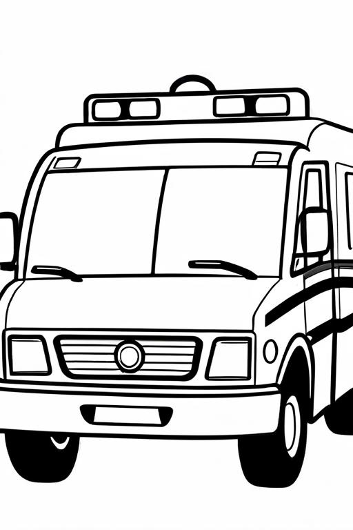 Ambulance Coloring Page 13 for Kids