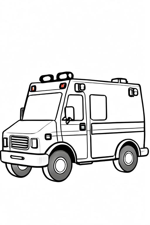 Ambulance Coloring Page 15 for Kids