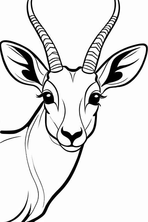 Antelope Coloring Page 16 for Kids