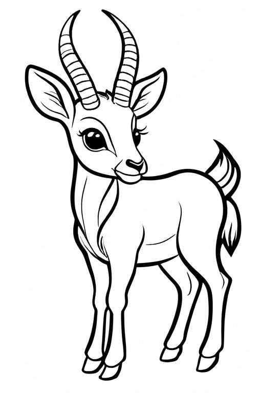 Antelope Coloring Page 19 for Kids