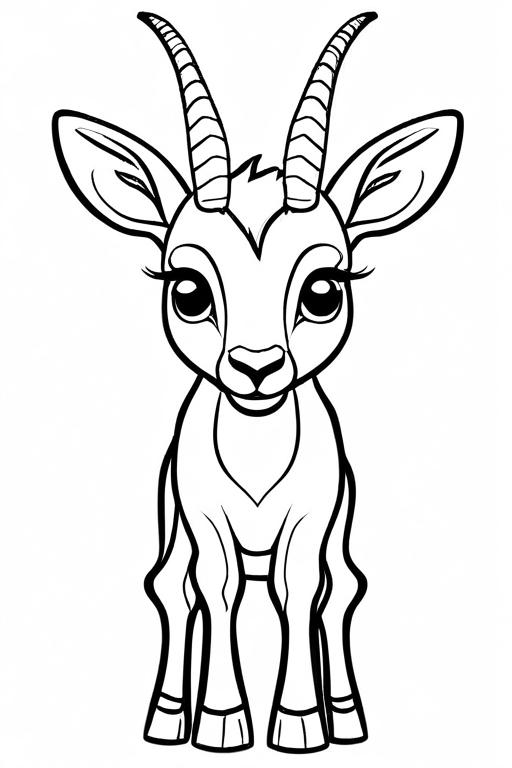 Antelope Coloring Page 20 for Kids