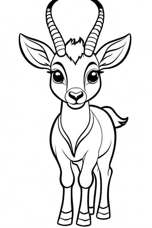 Antelope Coloring Page 23 for Kids