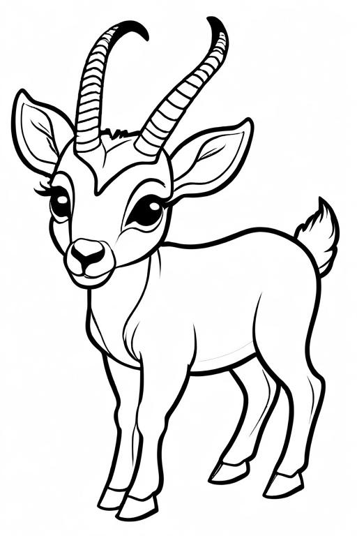 Antelope Coloring Page 26 for Kids