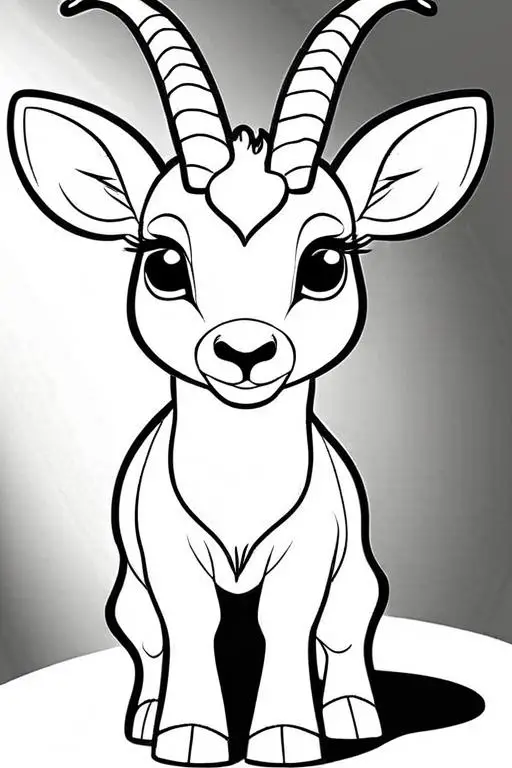 Antelope Coloring Page 27 for Kids