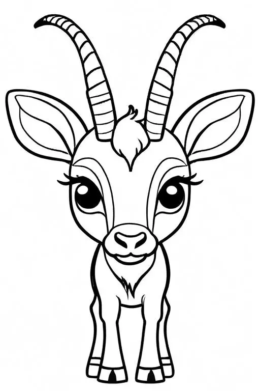 Antelope Coloring Page 28 for Kids