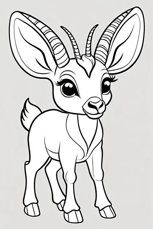 Antelope Coloring Page 31 for Kids