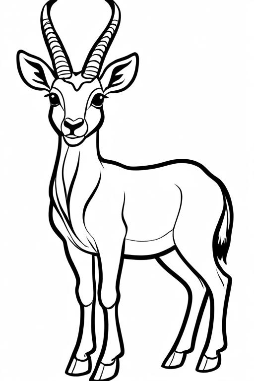 Antelope Coloring Page 35 for Kids