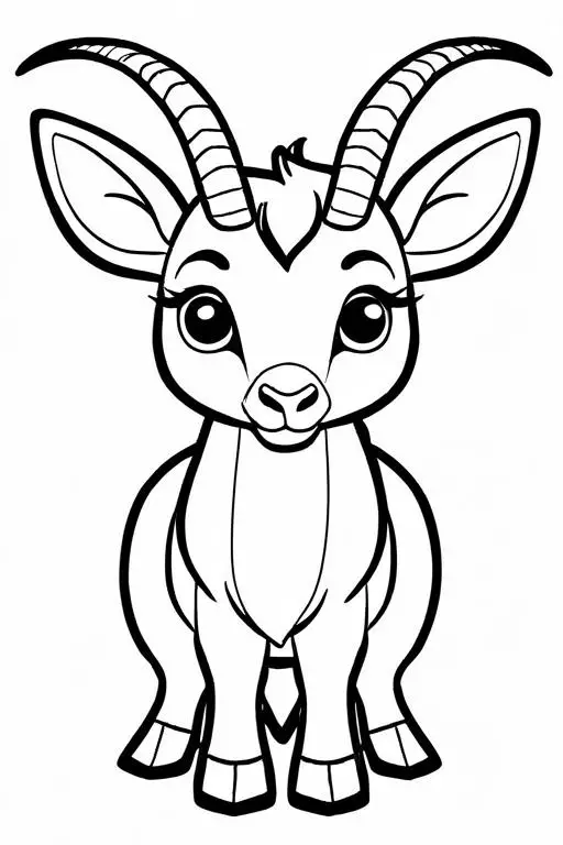 Antelope Coloring Page 38 for Kids