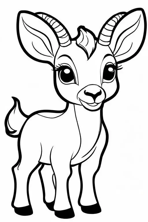 Antelope Coloring Page 39 for Kids