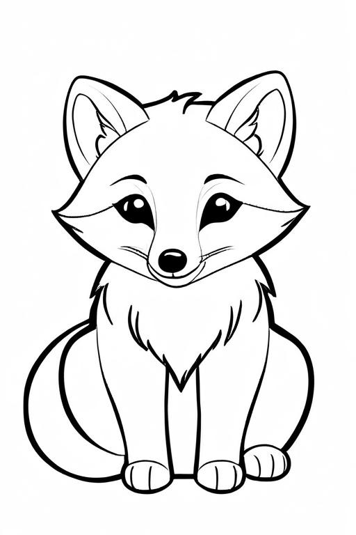 Arctic Fox Coloring Page 5 for Kids