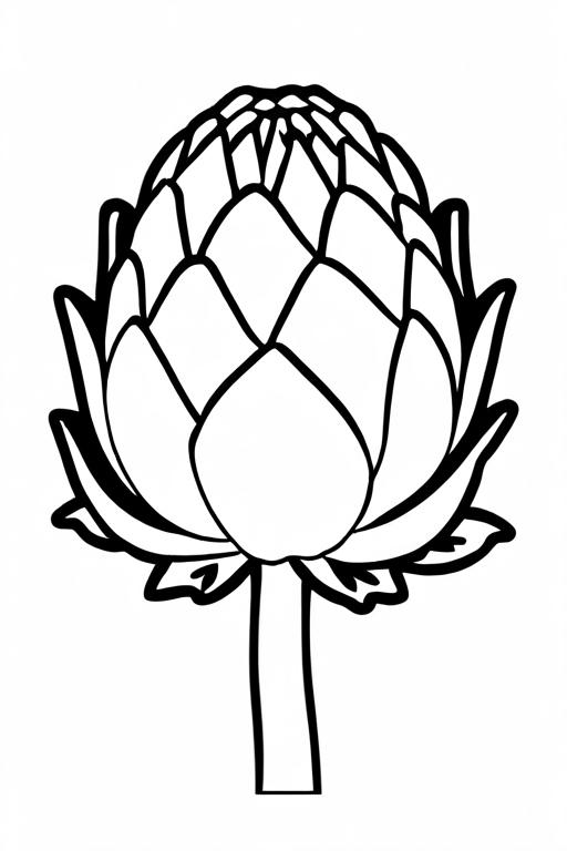 Artichoke Coloring Page 1 for Kids