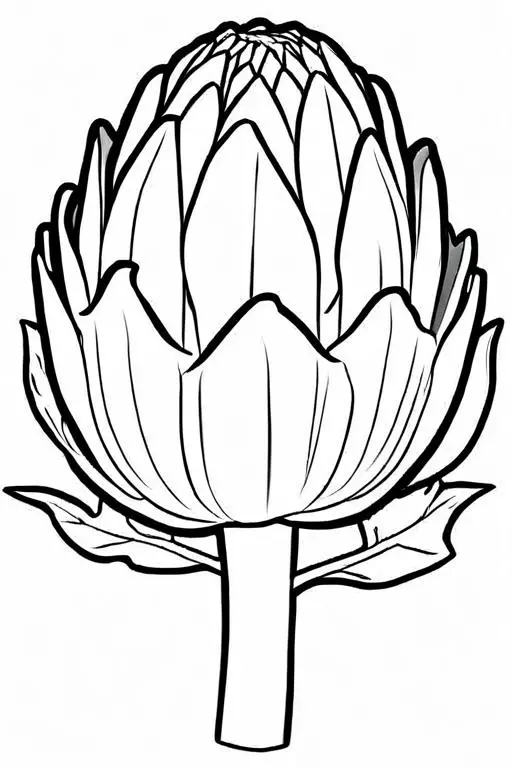 Artichoke Coloring Page 2 for Kids