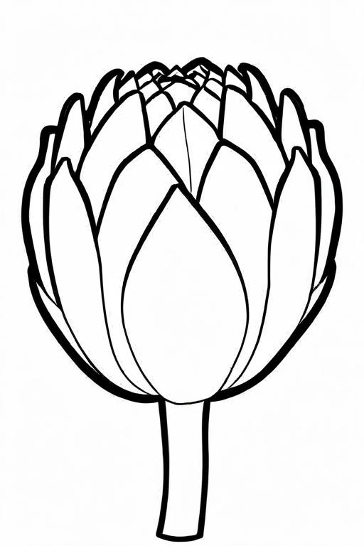 Artichoke Coloring Page 24 for Kids