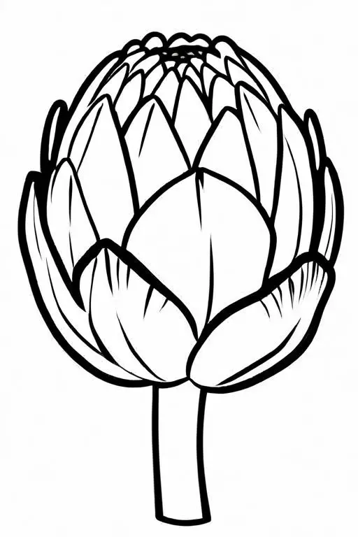 Artichoke Coloring Page 33 for Kids