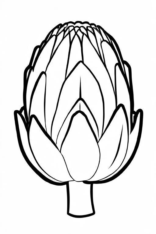 Artichoke Coloring Page 34 for Kids