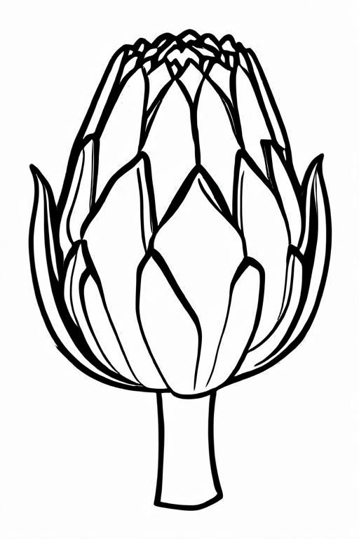 Artichoke Coloring Page 36 for Kids