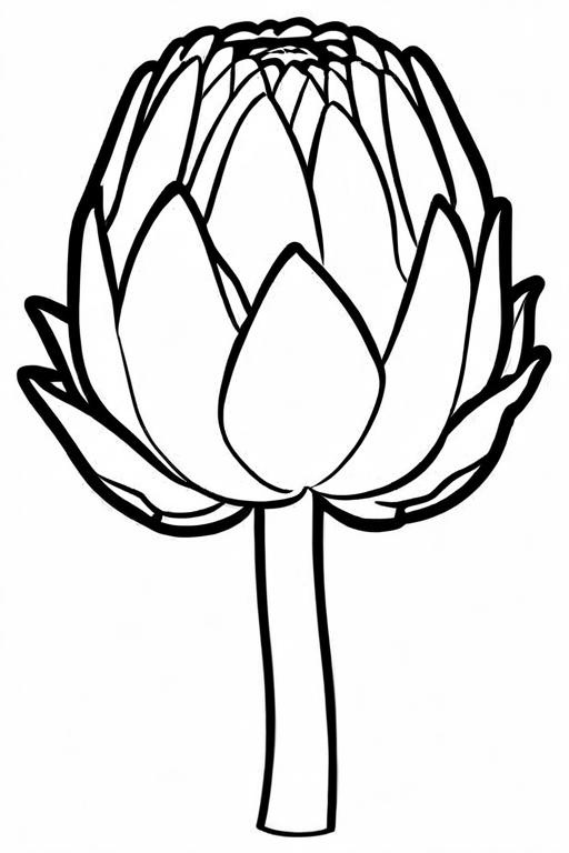 Artichoke Coloring Page 4 for Kids