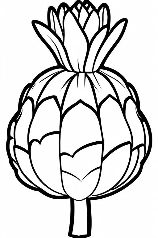 Artichoke Coloring Page 41 for Kids