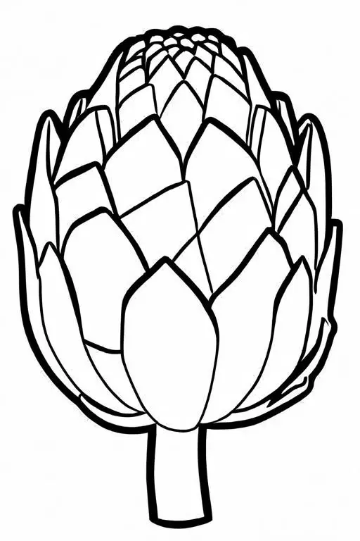 Artichoke Coloring Page 43 for Kids