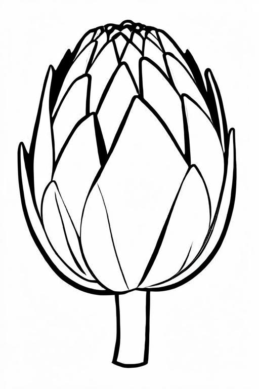 Artichoke Coloring Page 44 for Kids