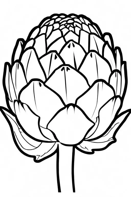 Artichoke Coloring Page 58 for Kids