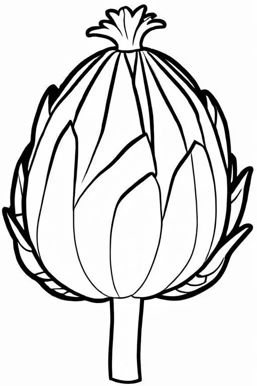 Artichoke Coloring Page 60 for Kids