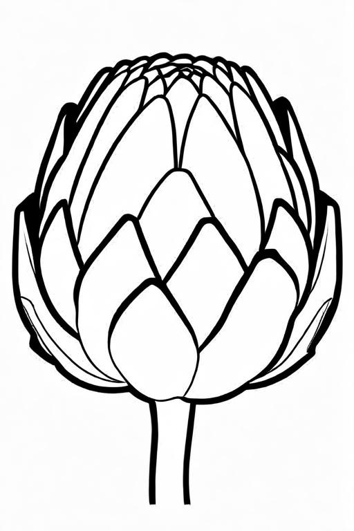 Artichoke Coloring Page 66 for Kids