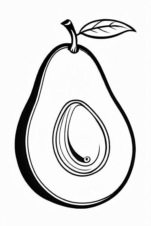 Avocado Coloring Page 10 for Kids