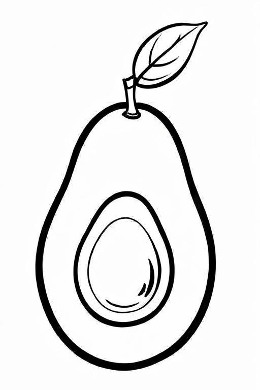 Avocado Coloring Page 11 for Kids