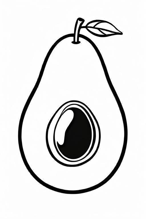 Avocado Coloring Page 13 for Kids