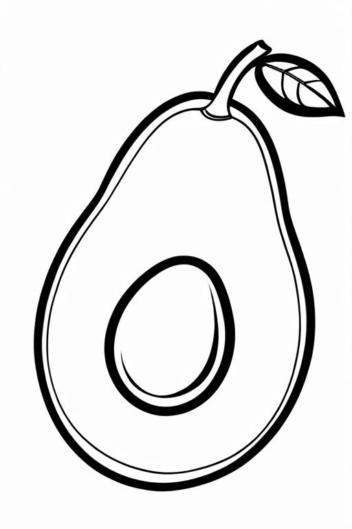 Avocado Coloring Page 14 for Kids