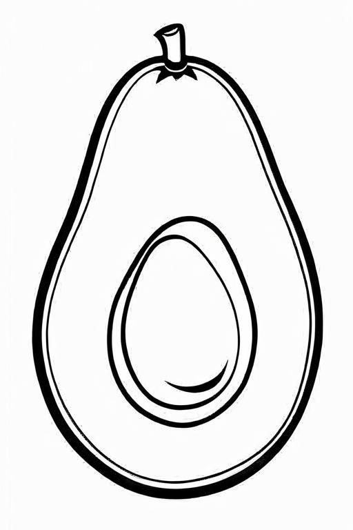 Avocado Coloring Page 15 for Kids