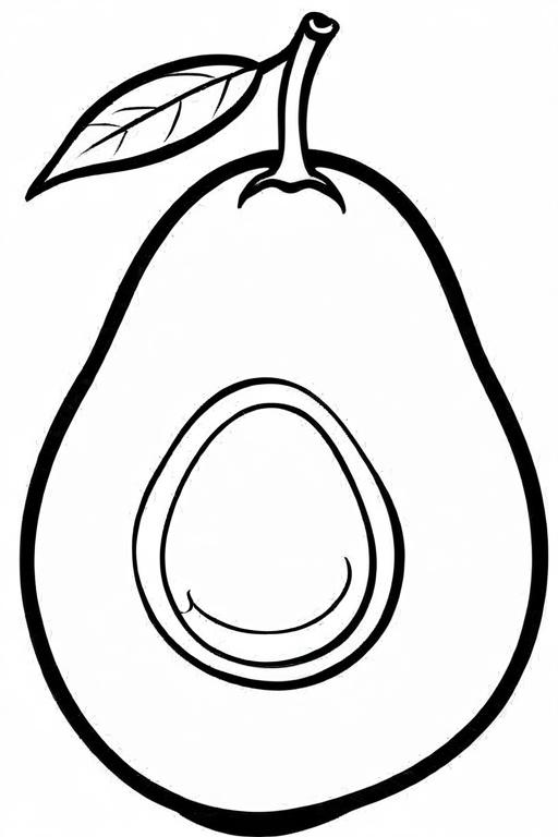 Avocado Coloring Page 5 for Kids