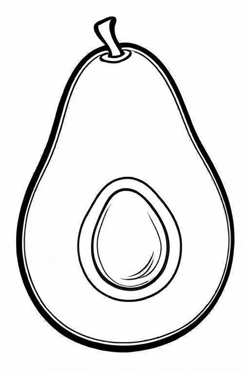 Avocado Coloring Page 7 for Kids