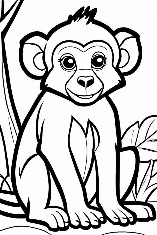 Baboon Coloring Page 10 for Kids