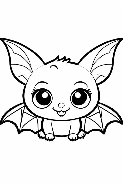 Bat Coloring Page 10 for Kids