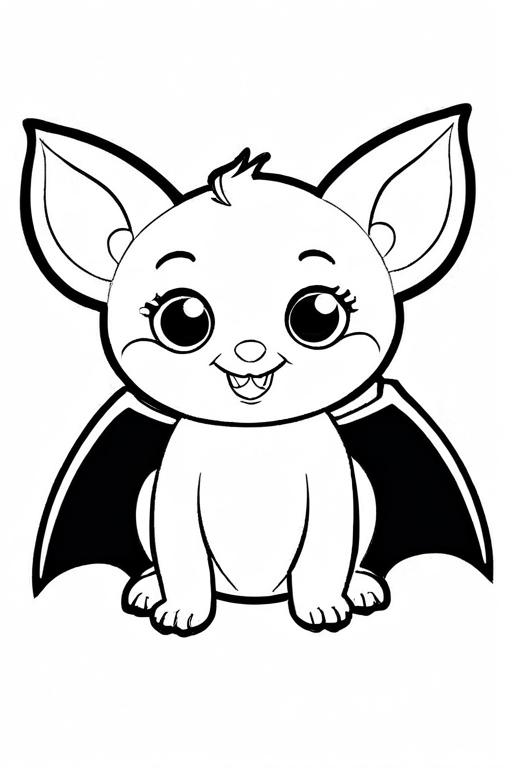 Bat Coloring Page 5 for Kids