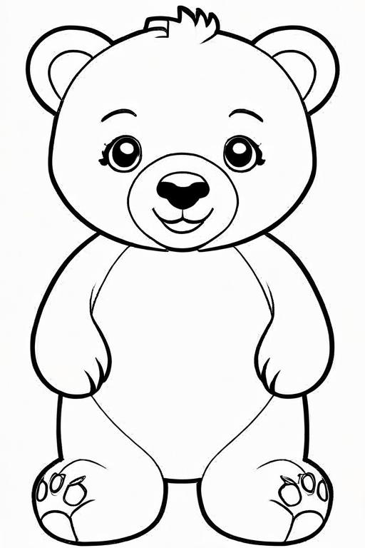 Bear Coloring Page 11 for Kids