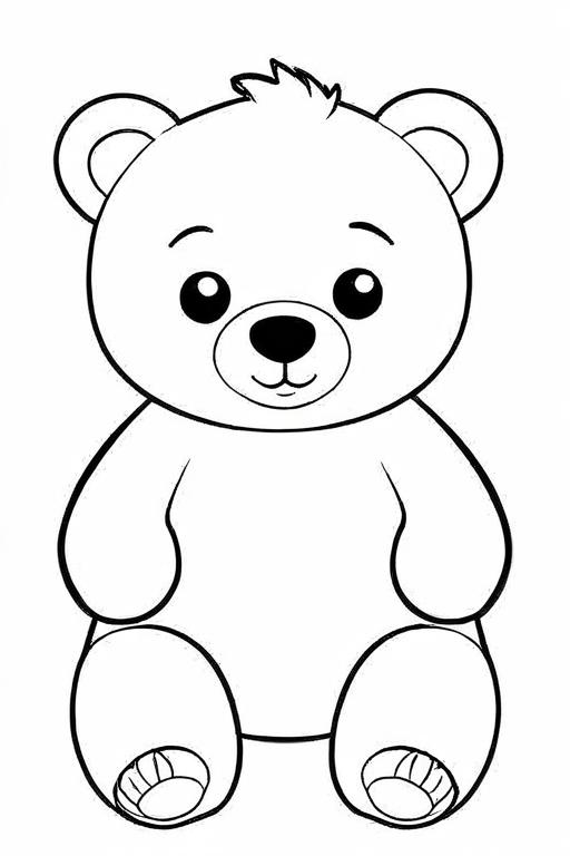 Bear Coloring Page 12 for Kids