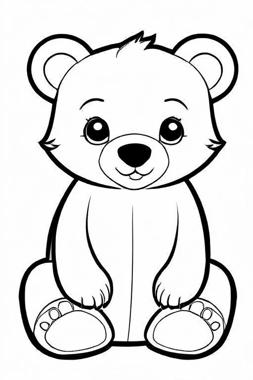 30 Bear Coloring Pages For Kids - ShadeMaze