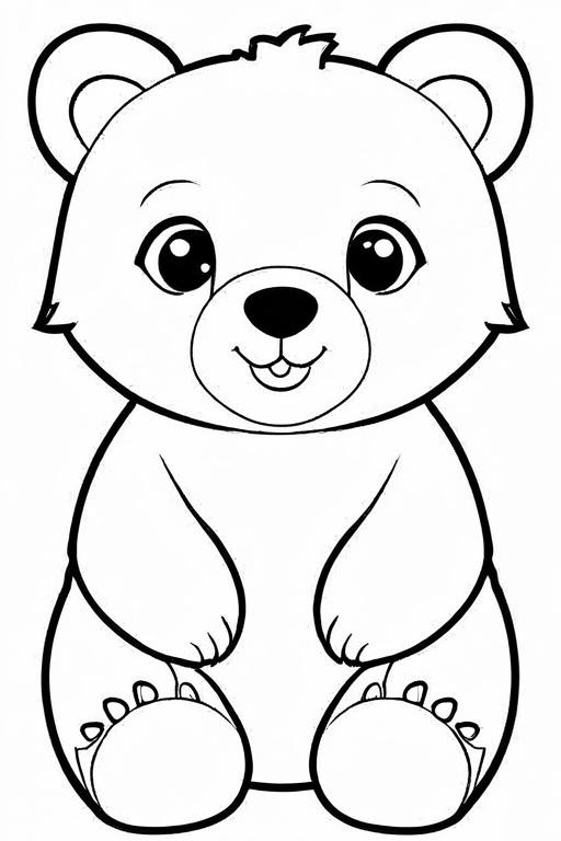 Bear Coloring Page 15 for Kids