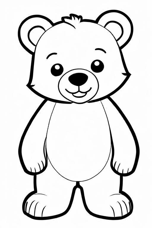 Bear Coloring Page 17 for Kids