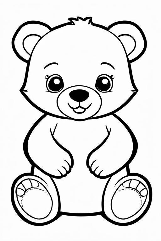 Bear Coloring Page 18 for Kids