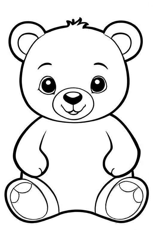 Bear Coloring Page 19 for Kids