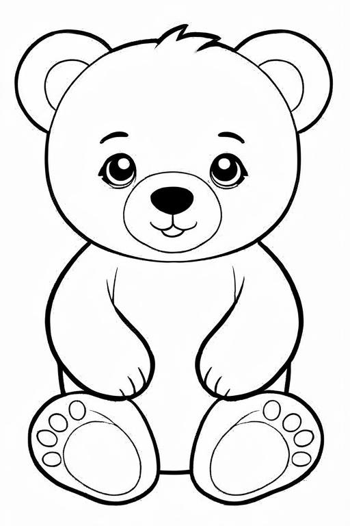 Bear Coloring Page 20 for Kids