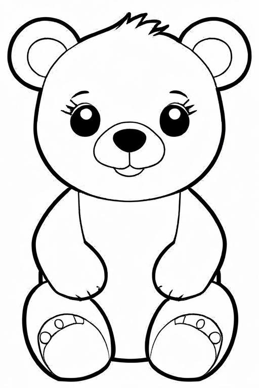 Bear Coloring Page 21 for Kids