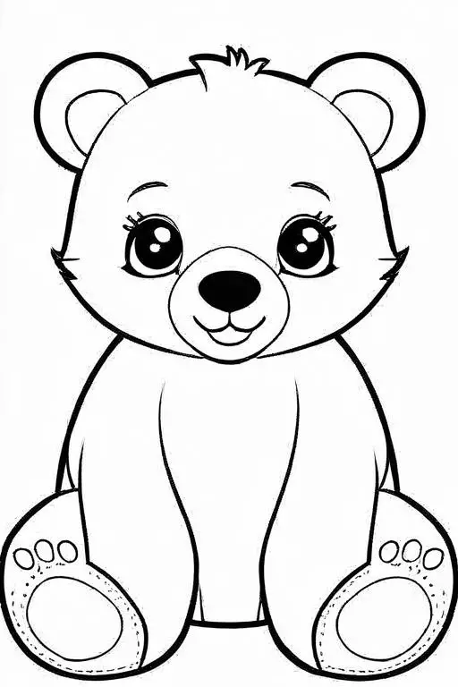 Bear Coloring Page 23 for Kids